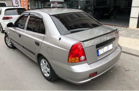 Hyundai Accent Admire Bagaj Üstü Spoiler Bagaj Çıtası Piano Black image 1