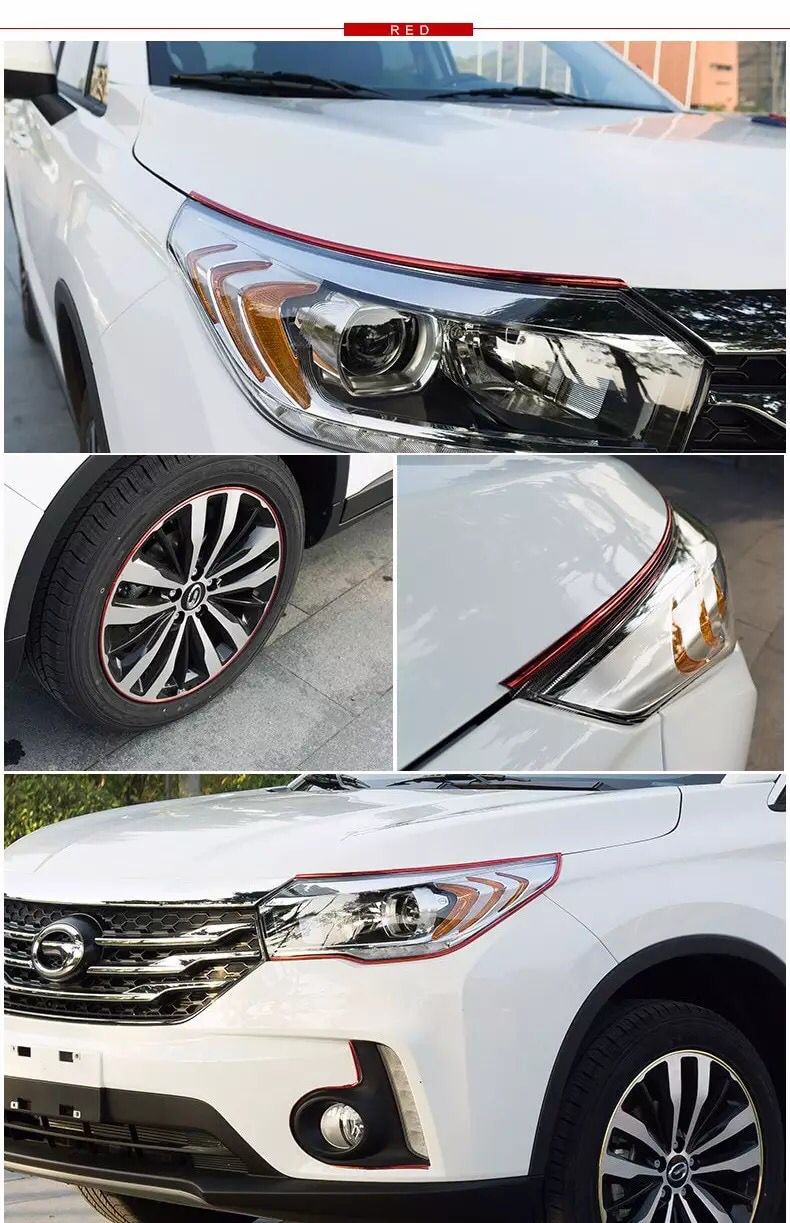 Araç Araba Oto Jant Fitili Metal Görünümlü Lastik Jant Trim Bandı Jant Şeriti 8 Metre Sarı image 5