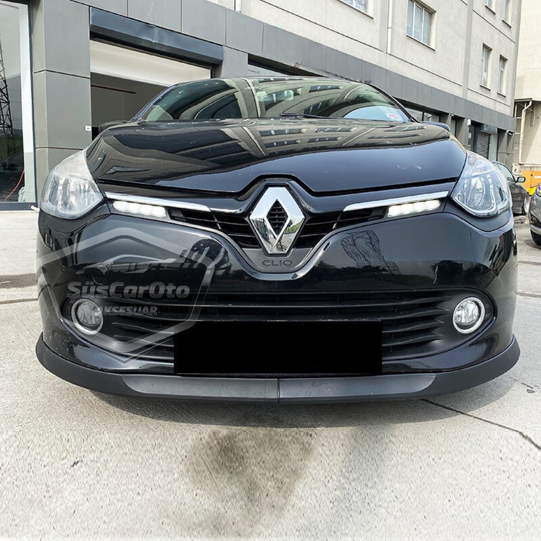 Renault Clio 4 2012-2020 Uyumlu Üniversal Astra H lip Esnek Ön Lip 2 Parça Tampon Altı Dil Karlık Ön Ek image 1