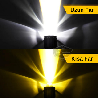 Chevrolet Cruze 2008-2016 Uyumlu Mercekli Far Ampulü Led Xenon Çift Renk Sarı-Beyaz Far Şimşek Etkili CSP Led Lamba Uzun Kısa 2 Adet Takım image 4