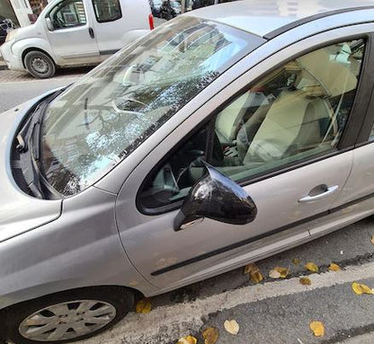 Peugeot 207 2006-2012 Batman Yarasa Ayna Kapağı Piano Black ABS Plastik image 2