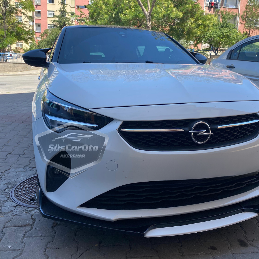 Opel Corsa F 2019 Sonrası Uyumlu Batman Yarasa Ayna Kapağı Piano Black ABS Plastik Sağ Sol Takım image 1