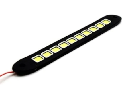 Carub 10 Led Gündüz Ledi Lamba 12V Sıralı Cob Elastik Beyaz 2 Adet image 4