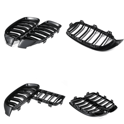 Bmw 4 Serisi F32 F33 F36 2013-2019 Uyumlu Ön Panjur Böbrek M4 Görünüm Izgara Çift Çizgi İthal Piano Black 1.Sınıf Sağ Sol Takım image 5
