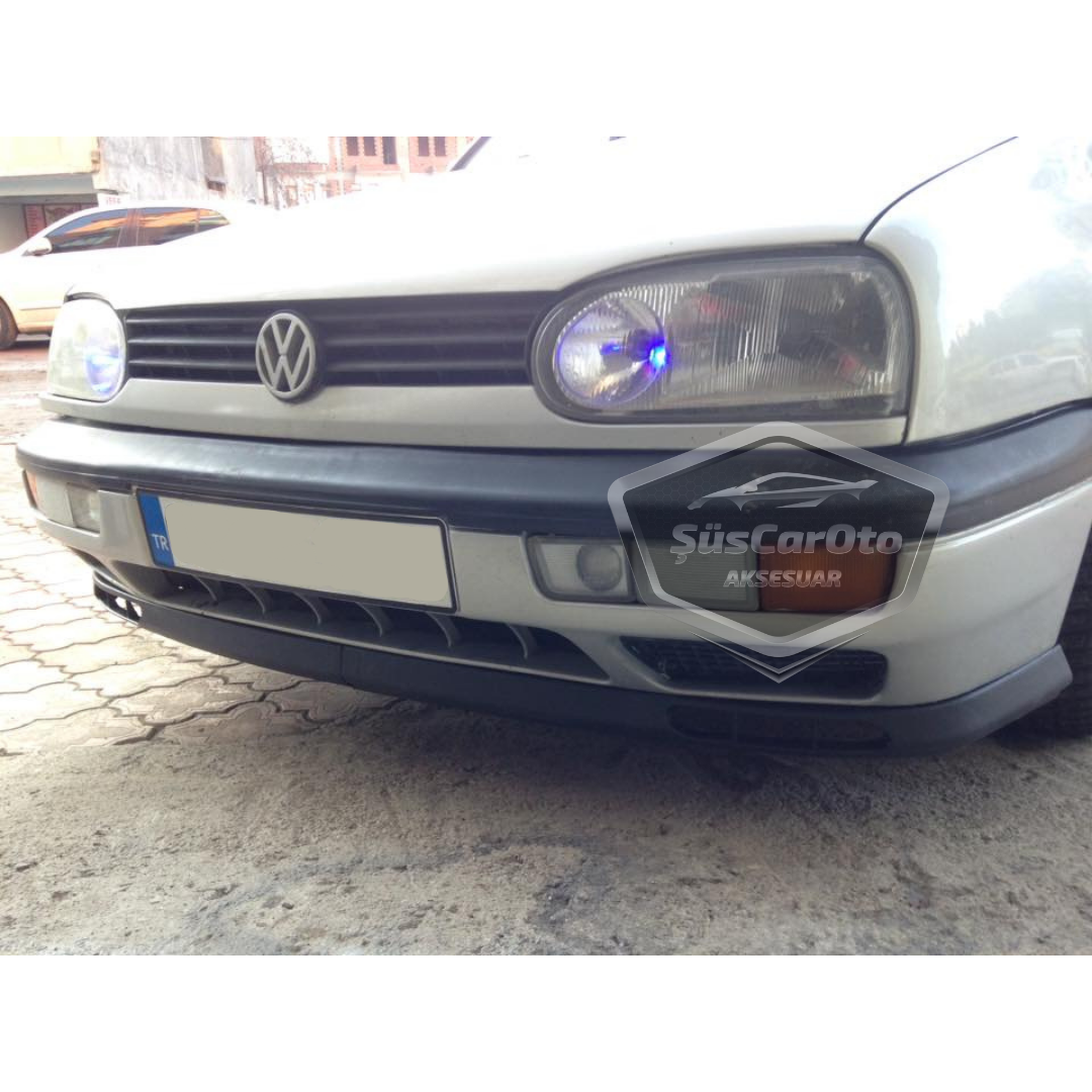 Vw Golf 3 1991-1998 Uyumlu Üniversal Laguna Lip Esnek Ön Lip 2 Parça Tampon Altı Dil Karlık Ön Ek image 1