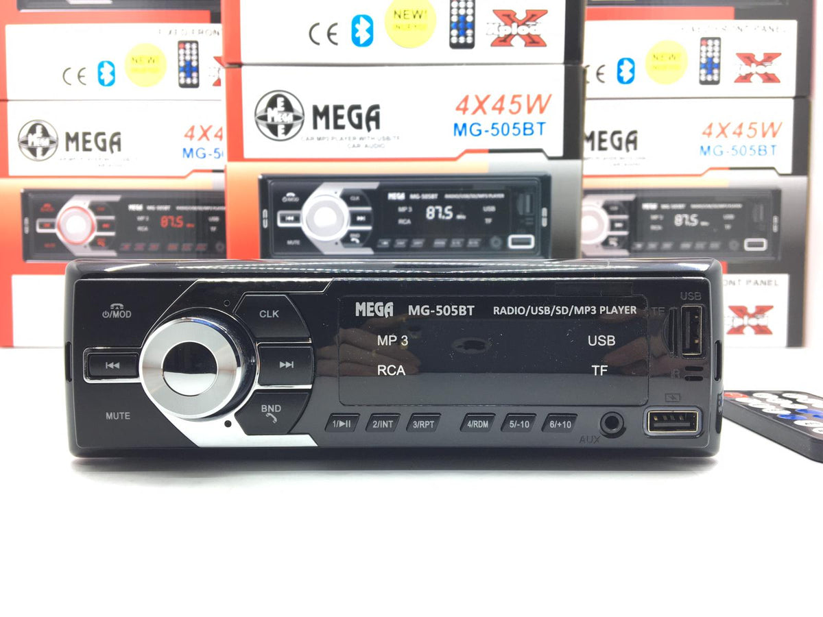 MEGA MG-505BT Oto Radyo Teyp Bluetooth 2xUsb/Sd/AUX Kumandalı 45Wx4 image 1