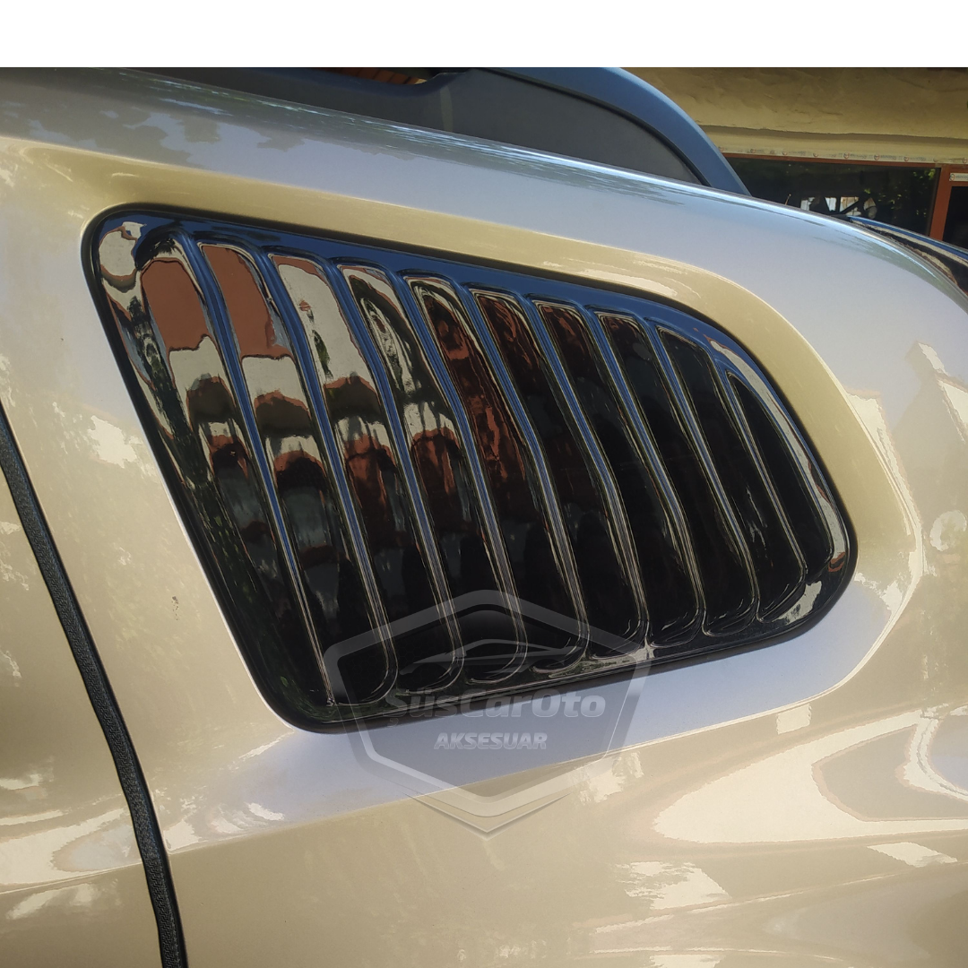 Dacia Duster 2018 Sonrası Uyumlu Kelebek Cam Izgarası Kelebek Cam Vizörü Havalandırma Sağ Sol Takım Parlak Siyah image 3