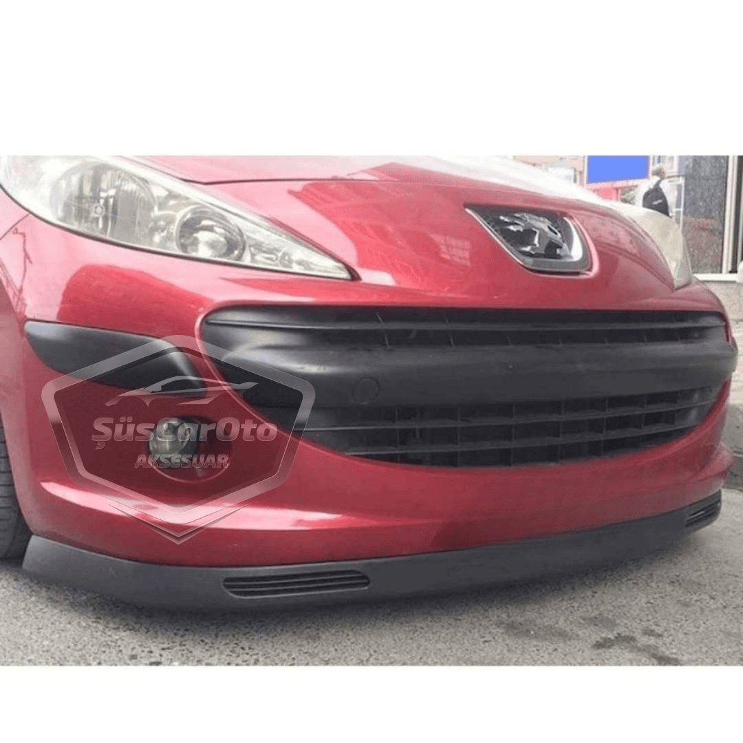 Peugeot 207 2006-2014 Uyumlu Üniversal V2 Laguna Lip Esnek Ön Lip 2 Parça Tampon Altı Dil Karlık Ön Ek image 5