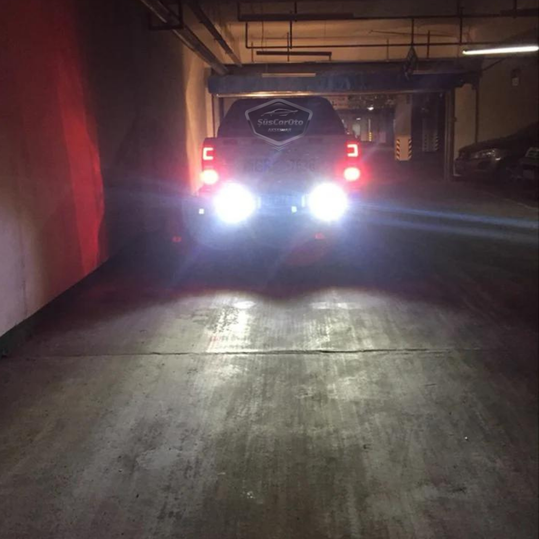 Gömme Tip Beyaz 6 Led Araç Motosiklet Off Road Led Lamba Delici Yayıcı Projektör 18W Metal Sis Arazi Çalışma Lambası 12v-24v 1 Adet image 6