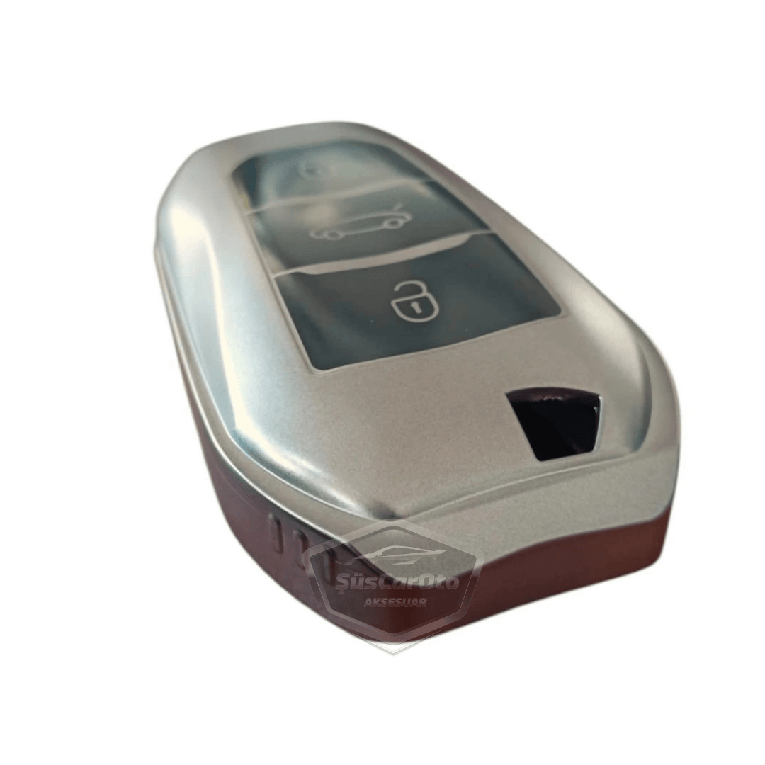 Peugeot 208 308 508 2008 3008 5008 Citroen C3 C4 Uyumlu Silikon Anahtar Kılıfı Oto Anahtar Kabı Darbe Emici Anahtarlık Koyu Titan Gri image 3
