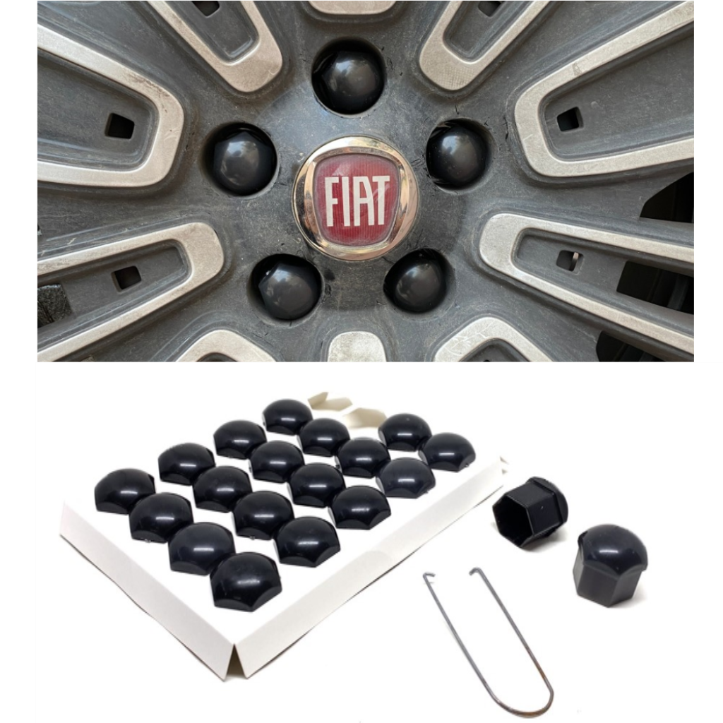 Düz Bijon Kapağı Sökme Aparatlı 20 li Set 17 mm-19 mm SİYAH image 0