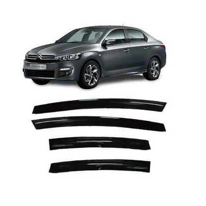 Citroen C Elysee 2012-2022 Uyumlu Mugen Cam Rüzgarlığı Seti Piano Black 4'lü İthal image 0