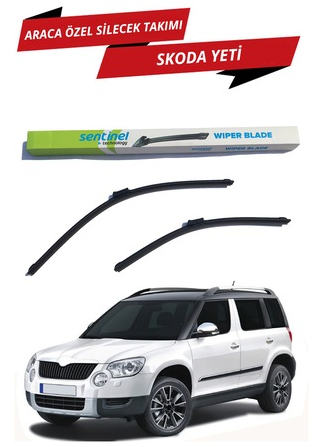 Skoda Yeti 2009 Sonrası Sentinel Araca Özel Muz Ön Silecek Takımı Sağ Sol image 0
