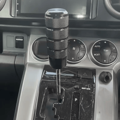 Üniversal 9.5 cm JDM Metal Spor Görünümlü Vites Topuzu Aparatlı Alüminyum Alaşım Otomatik-Manuel Yarış Vites Kolu Siyah image 7