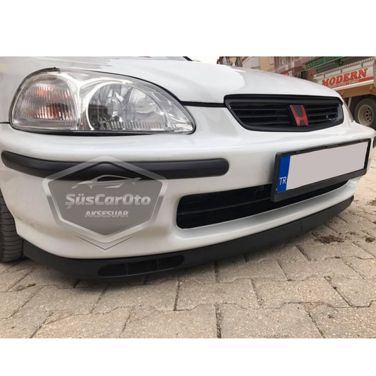 Honda Civic İES EK EJ 1996-2000 Uyumlu Üniversal Laguna Lip Esnek Ön Lip 2 Parça Tampon Altı Dil Karlık Ön Ek image 0