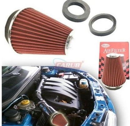 Carub Ses &amp; Performans Arttırıcı Açık Hava Filtresi Uzun Tip Kırmızı +6 Hp Aparatlı Üniversal image 1