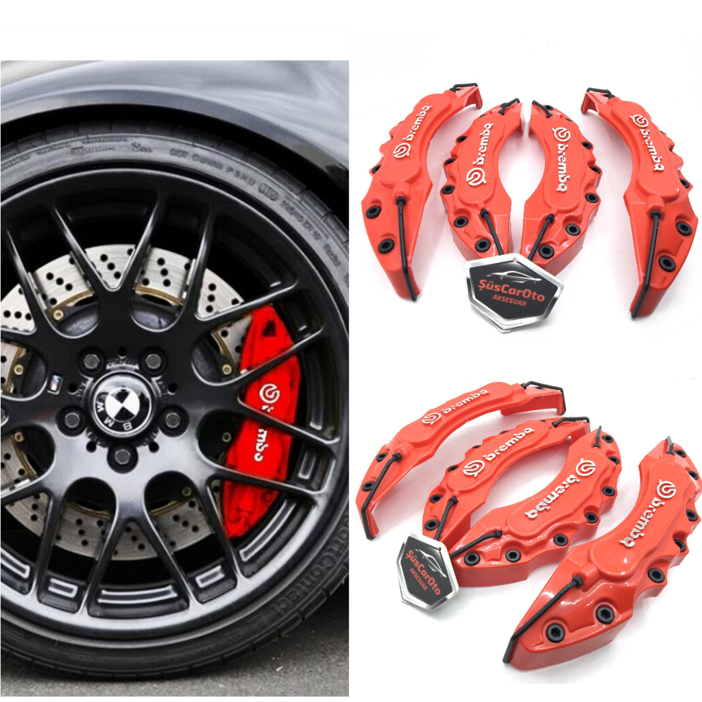 Brembo Fren Kaliper Kapağı 4'lü Set Üniversal 17'' ve Üzeri Kırmızı image 0