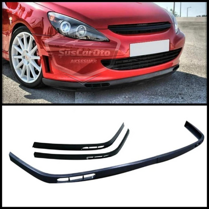 Peugeot 307 2001-2008 Uyumlu Üniversal Laguna Lip Esnek Ön Lip 2 Parça Tampon Altı Dil Karlık Ön Ek image 3