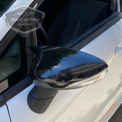 Ford Fiesta 2008-2017 Batman Yarasa Ayna Kapağı Piano Black ABS Plastik image 7