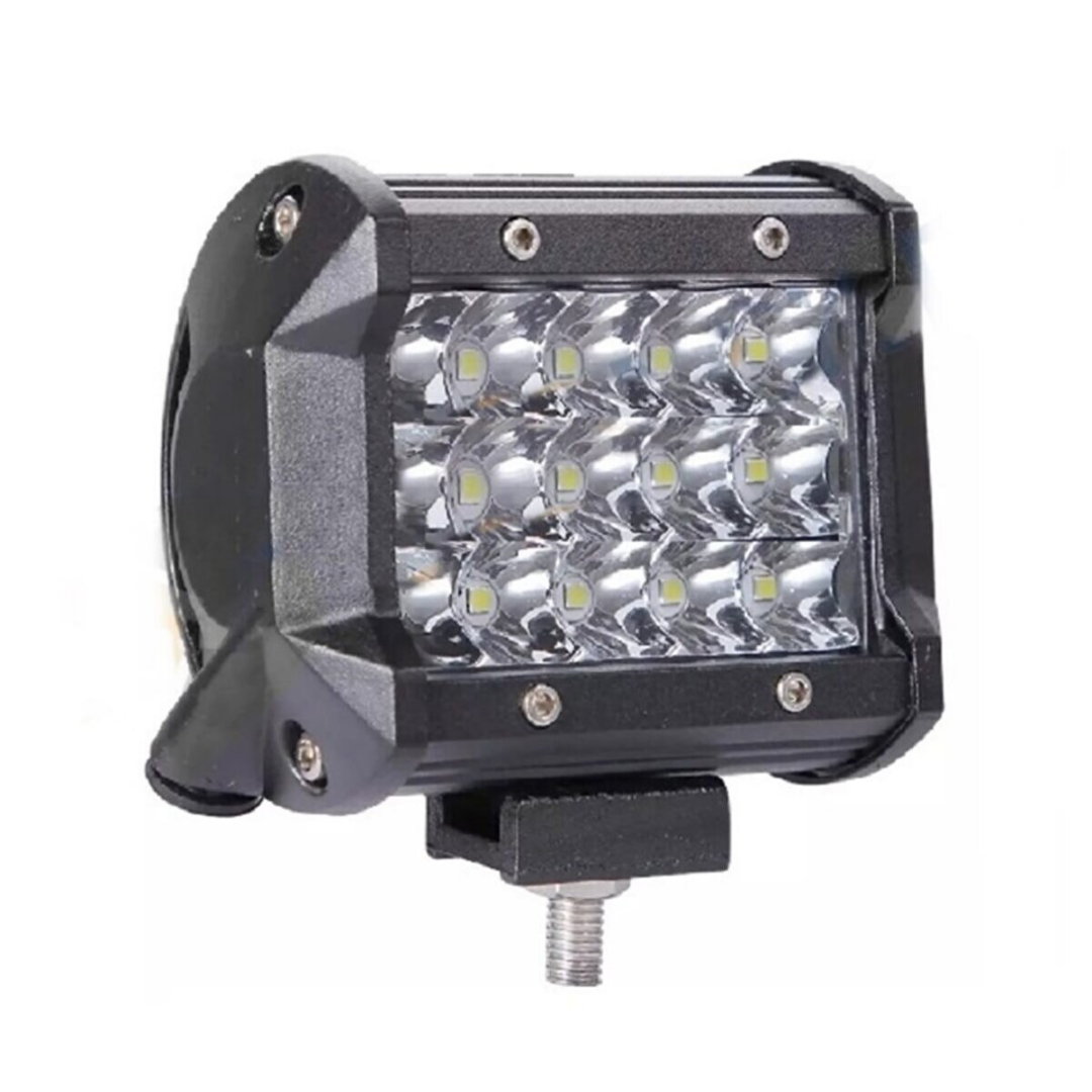 Off Road Led Lamba Delici Yayıcı Beyaz Kare Sis Farı Projektör 45W 12 Led Metal Arazi Çalışma Lambası 1 Adet image 5
