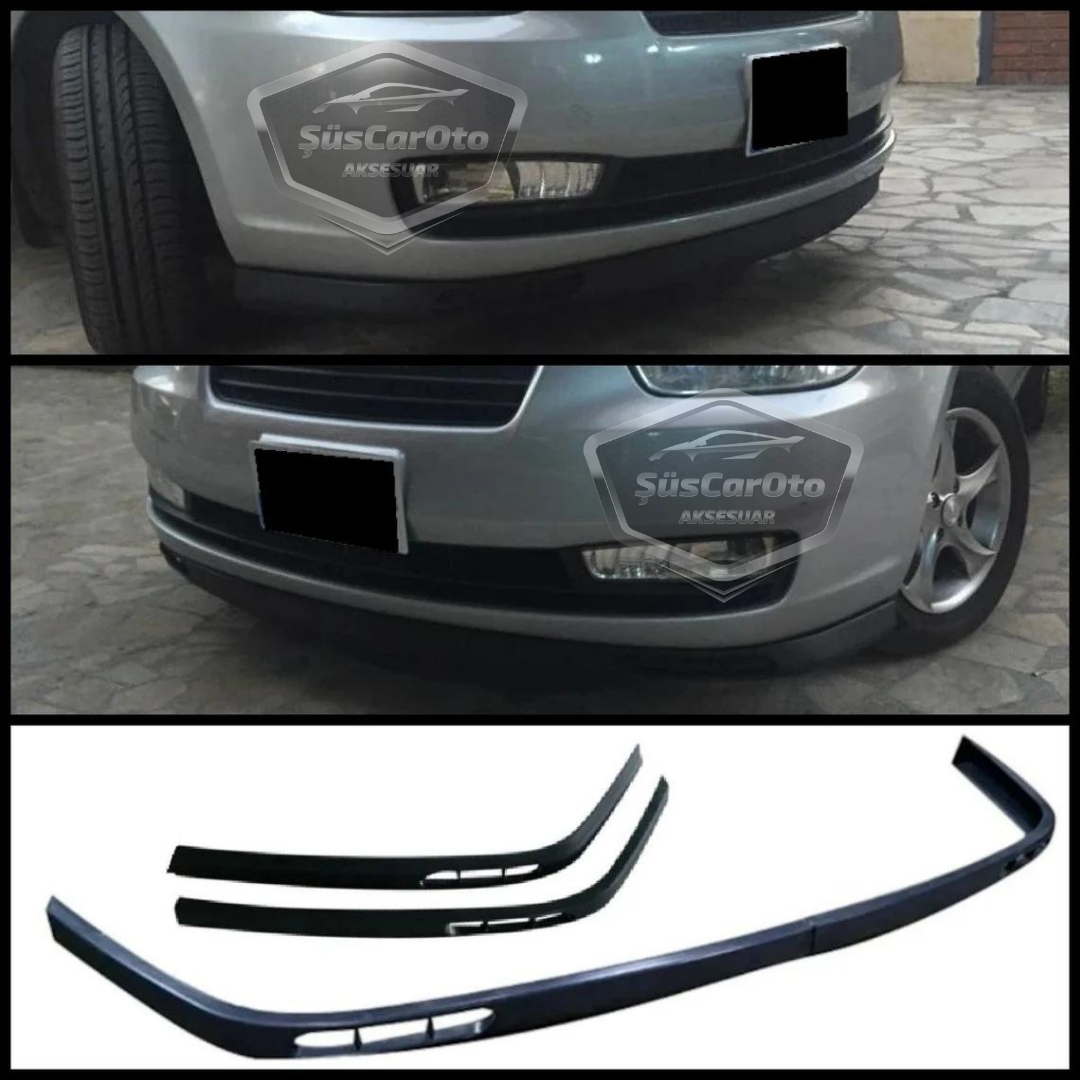 Hyundai Accent Era 2006-2012 Uyumlu Üniversal Laguna Lip Esnek Ön Lip 2 Parça Tampon Altı Dil Karlık Ön Ek image 6