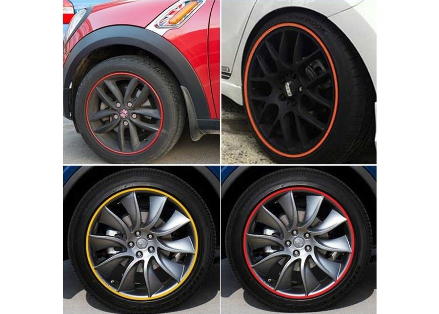 Carub Araba Jant Fitili Lastik Jant Trim Bandı 8 Metre BEYAZ image 4
