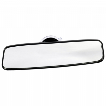 Her Araca Uyumlu Siyah Çerçeveli Dikiz Aynası 55 mm x 200 mm Vantuzlu İç İlave Ayna image 1