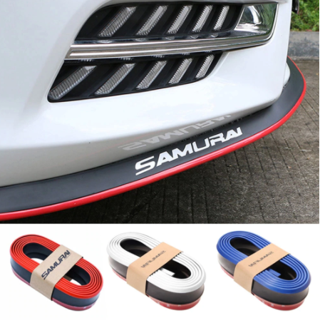 SAMURAİ Renkli Ez Lip Ön Lip Esnek Yumuşak 3M Yapışkanlı Ek 2.5 m Kırmızı Siyah image 2