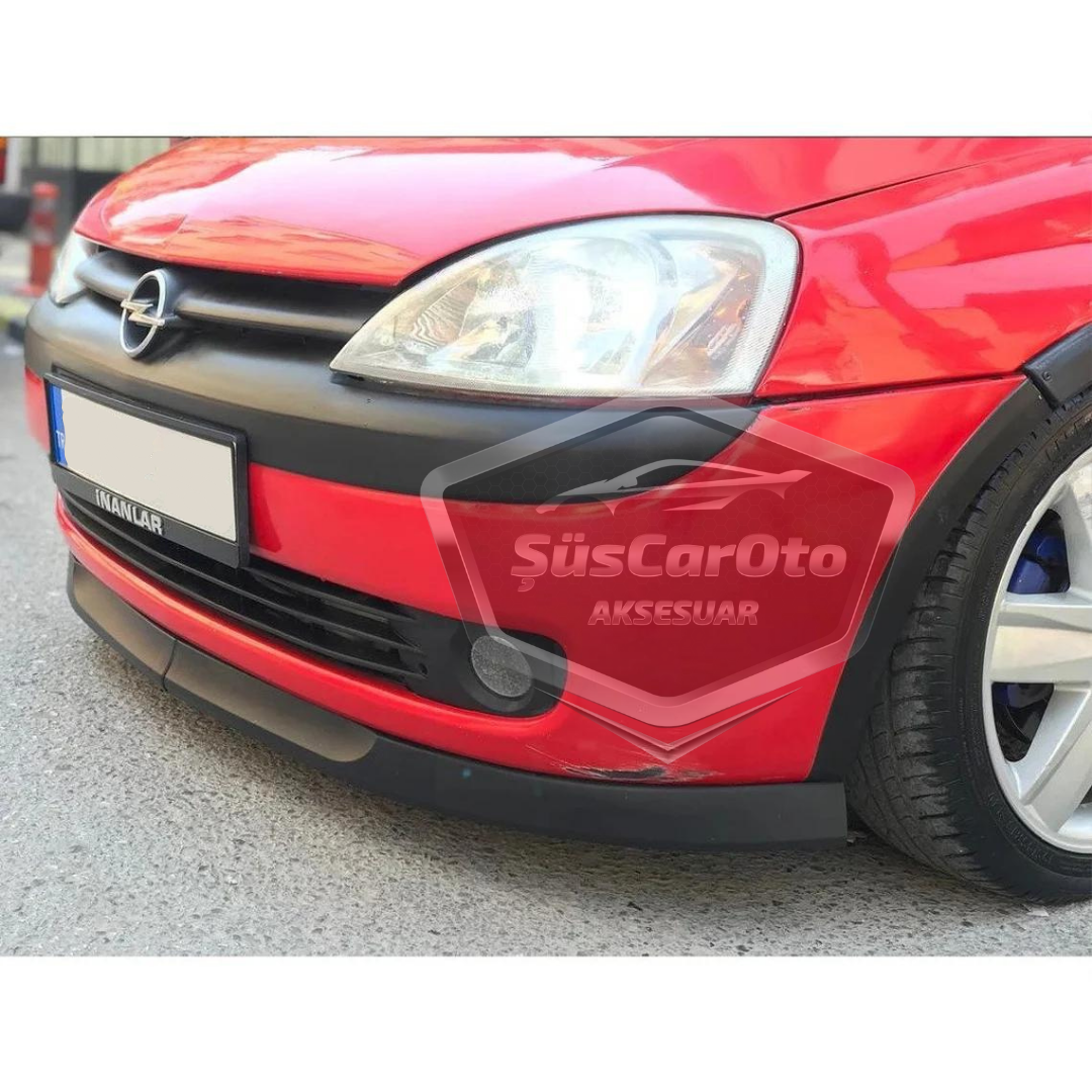 Opel Corsa C 2000-2006 Uyumlu Üniversal Astra H lip Esnek Ön Lip 2 Parça Tampon Altı Dil Karlık Ön Ek image 4
