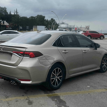 Toyota Corolla 2018 Sonrası E210 Uyumlu Kelebek Cam Izgarası Kelebek Cam Vizörü İthal Havalandırma Sağ Sol Takım Parlak Siyah 1.Sınıf image 8
