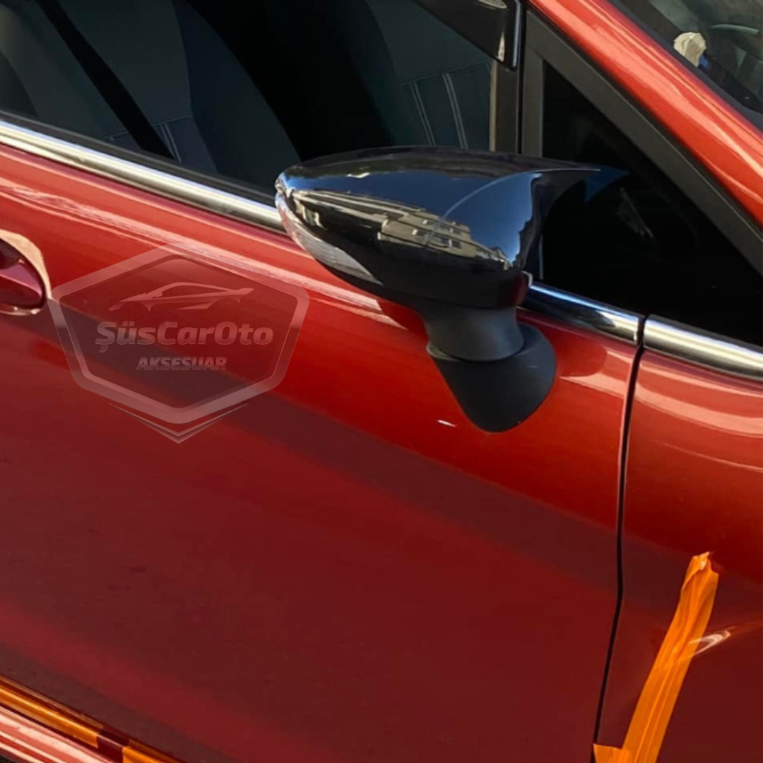 Ford Fiesta 2008-2017 Batman Yarasa Ayna Kapağı Piano Black ABS Plastik image 3
