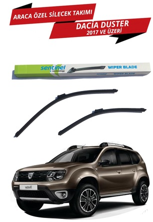 Dacia Duster 2017 Sonrası Sentinel Araca Özel Muz Ön Silecek Takımı Sağ Sol image 0