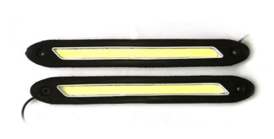 Carub Gündüz Ledi Lamba 12V Sıralı Cob Elastik Düz Beyaz 2 Adet image 0