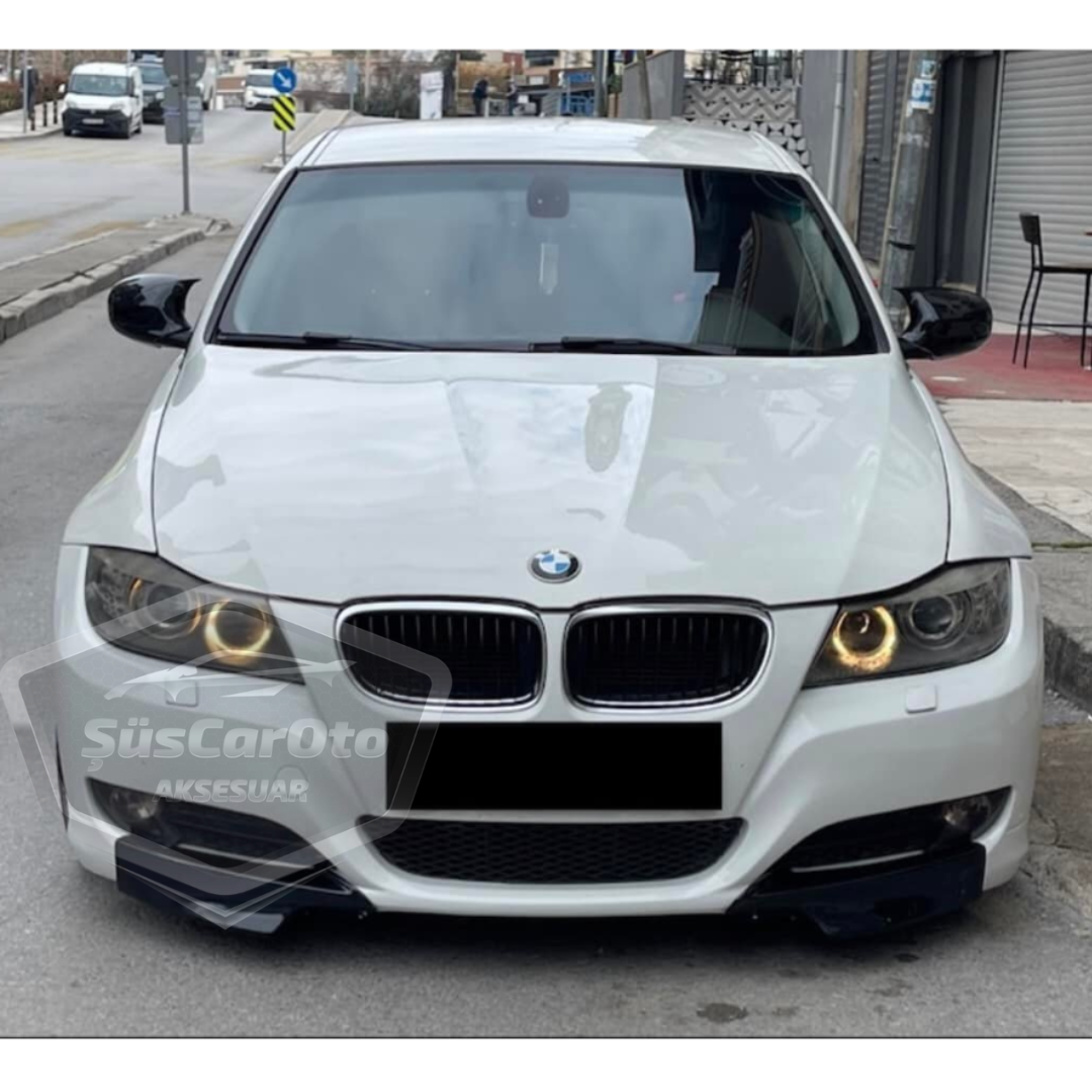 BMW E90 LCİ Makyajlı Kasa 2008-2011 3 Serisi Batman Yarasa Ayna Kapağı Piano Black ABS Plastik image 1