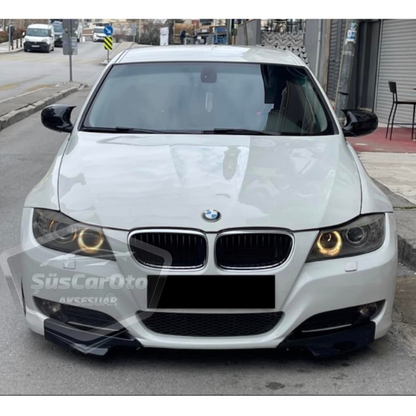 BMW E90 LCİ Makyajlı Kasa 2008-2011 3 Serisi Batman Yarasa Ayna Kapağı Piano Black ABS Plastik image 1