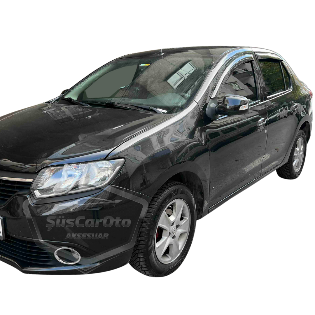 Renault Symbol 2013-2020 Uyumlu Mugen Cam Rüzgarlığı Seti Piano Black 4'lü İthal image 1