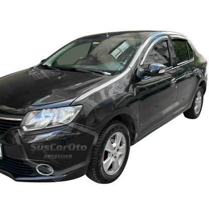 Renault Symbol 2013-2020 Uyumlu Mugen Cam Rüzgarlığı Seti Piano Black 4'lü İthal image 1
