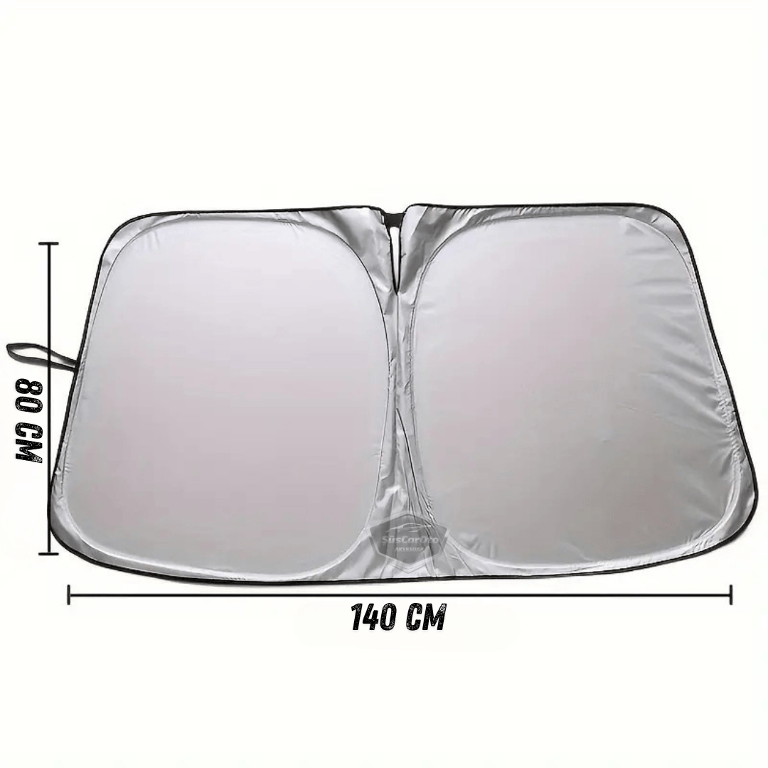 Oto Katlanabilir Premium Ön Güneşlik Ön Arka Cam Gölgelik Metalize Yeni Nesil Güneş Koruyucu Oto Araba Suv Tır 80 cm x 140 cm Çantalı image 4