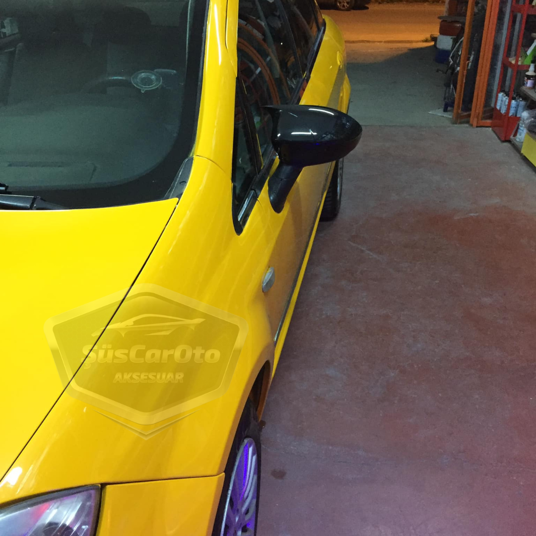 Fiat Linea 2007-2015 Batman Yarasa Ayna Kapağı Piano Black ABS Plastik image 2