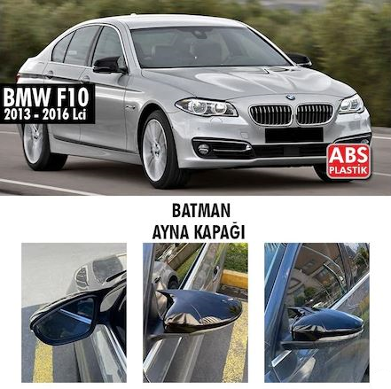 BMW F10 LCI 2013-2016 Makyajlı Kasa Batman Yarasa Ayna Kapağı Piano Black ABS Plastik image 2