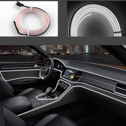 Araç Araba İçi Torpido Ledi Renkli İp Neon İp Led 2 Metre Beyaz image 0