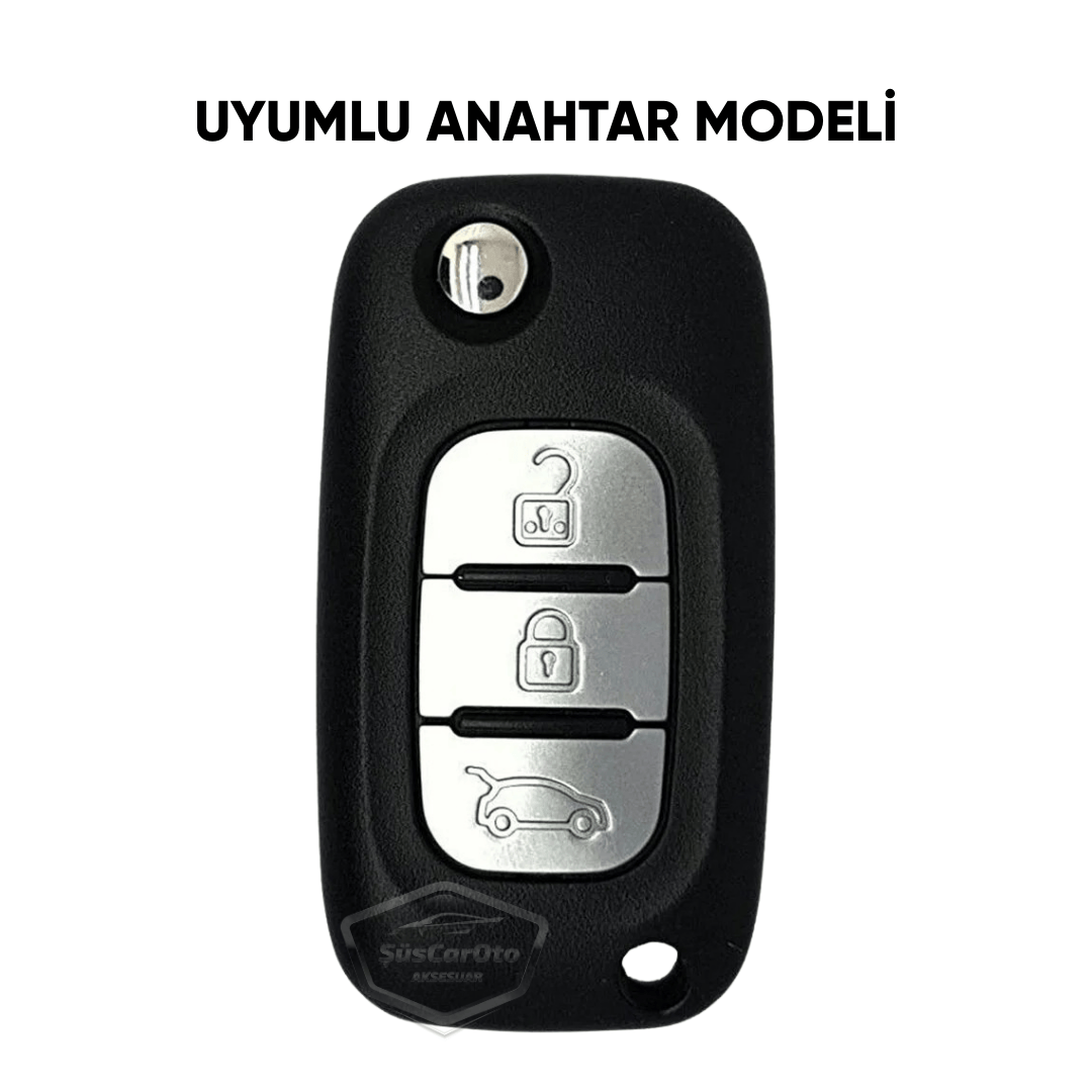 Renault Fluence Megane Clio Kangoo Master Modus Twingo Sustalı Anahtar Uyumlu Silikon Anahtar Kılıfı Oto Anahtar Kabı Darbe Emici Anahtarlık Koyu Titan Gri image 2