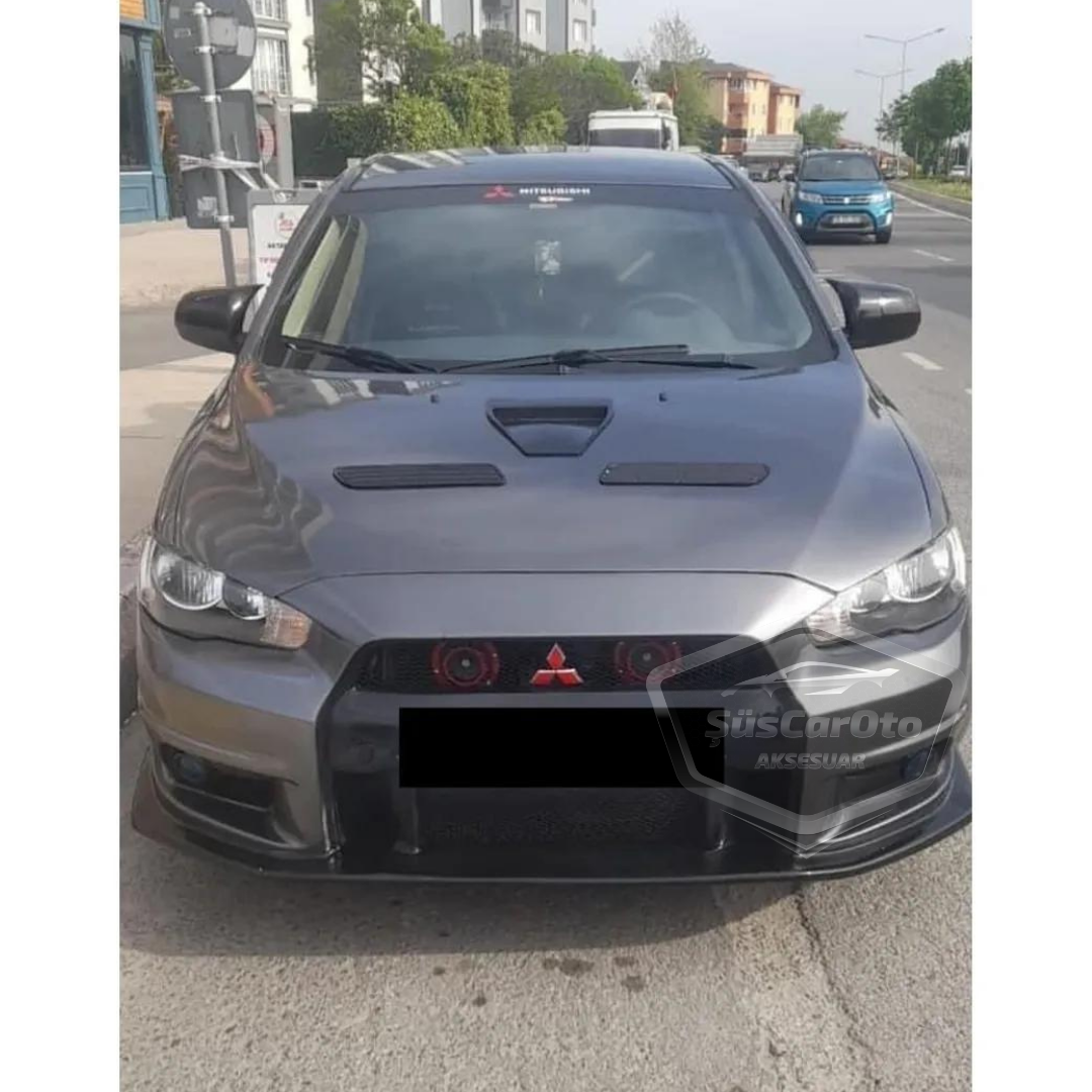 Mitsubishi Lancer 2008-2013 Uyumlu Batman Yarasa Ayna Kapağı Piano Black ABS Plastik image 4