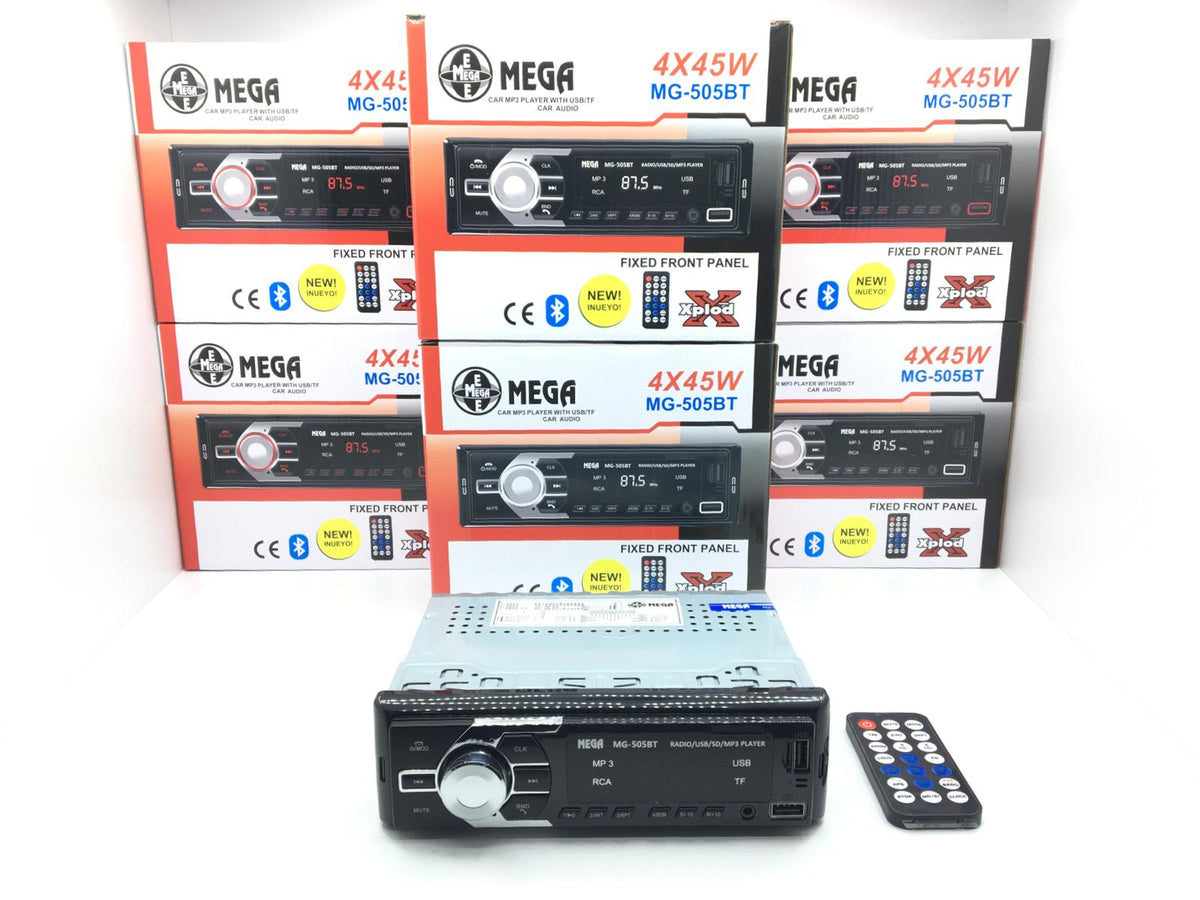 MEGA MG-505BT Oto Radyo Teyp Bluetooth 2xUsb/Sd/AUX Kumandalı 45Wx4 image 0