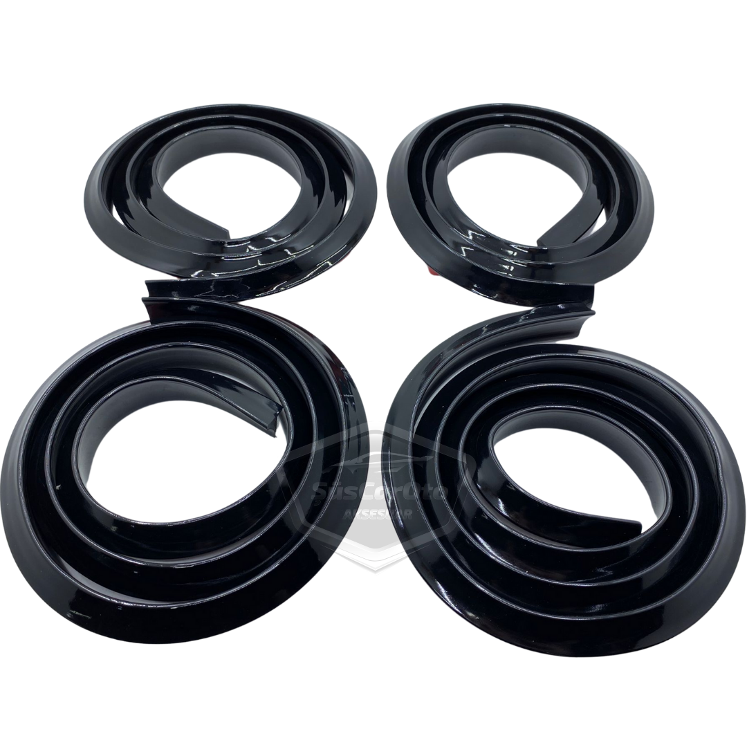 Üniversal Elastik Çamurluk Dodik Seti Poliüretan Çamurluk Kaplaması 22 mm x 150 cm x 4 Adet Parlak Siyah Piano Black Samurai image 2