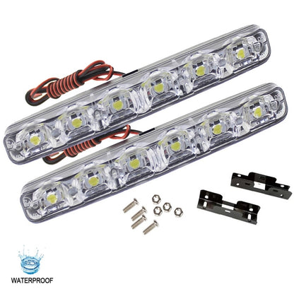 6 Ledli Gündüz Farı Gündüz Ledi DRL Led Lamba 18W Su Geçirmez image 3