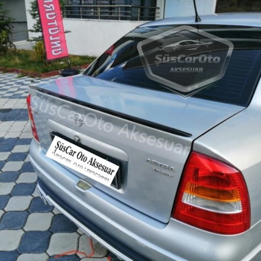 Opel Astra G 1998-2004 Bagaj Üstü Spoiler Bagaj Çıtası Piano Black Parlak Siyah image 3