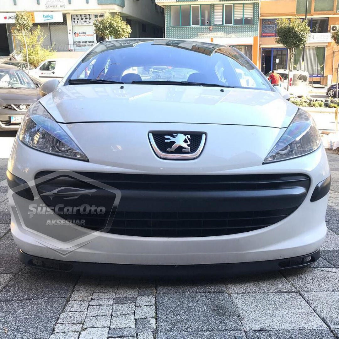 Peugeot 207 2006-2014 Uyumlu Üniversal Laguna Lip Esnek Ön Lip 2 Parça Tampon Altı Dil Karlık Ön Ek image 2