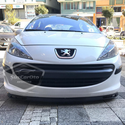 Peugeot 207 2006-2014 Uyumlu Üniversal Laguna Lip Esnek Ön Lip 2 Parça Tampon Altı Dil Karlık Ön Ek image 2