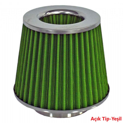 Carub Performans ve Ses Arttırıcı Açık Hava Filtresi +6 Hp Açık Tip Yeşil Aparatlı Üniversal image 0